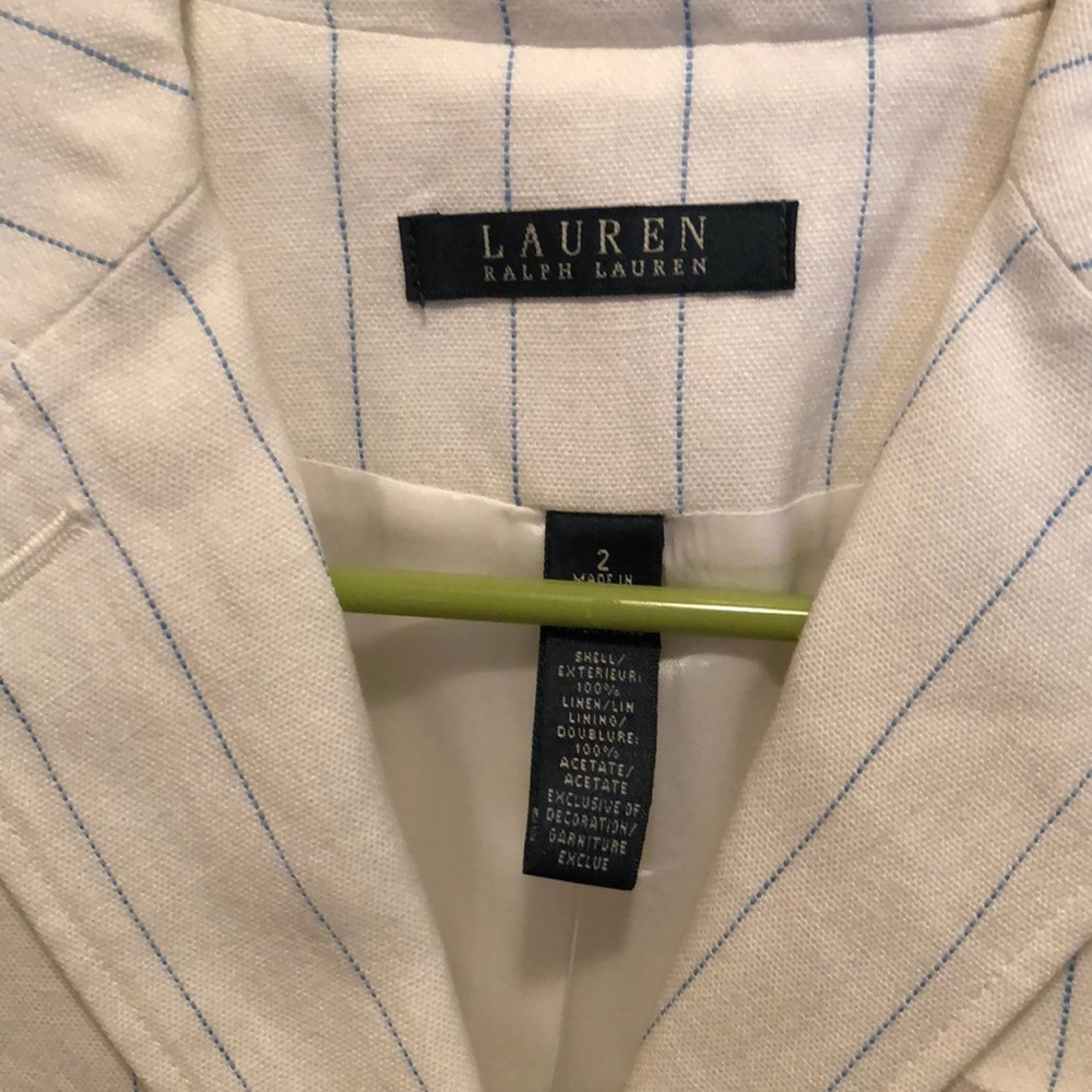 NWT pinstripe linen Ralph Lauren blazer - Picture 3 of 5